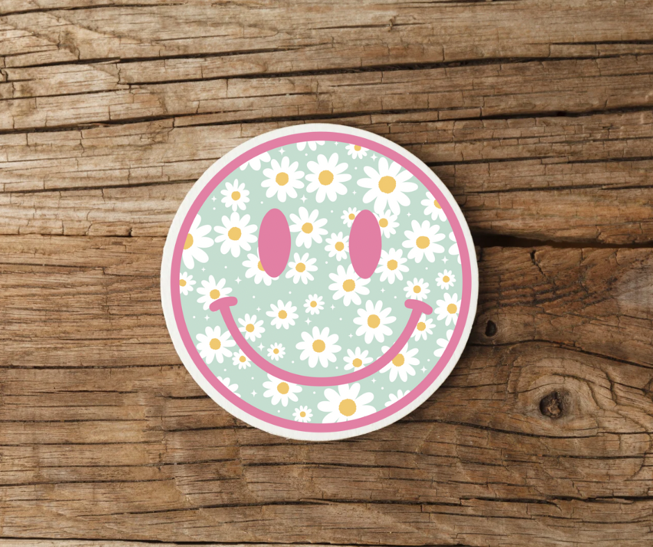 SMILEY DAISY FACE COASTER