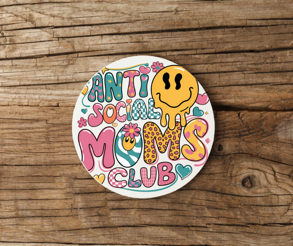 ANTI SOCIAL MOMS CLUB COASTER
