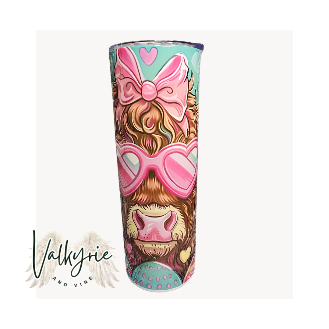 CUTE AND PLAYFUL HIGHLAND COW TUMBLER