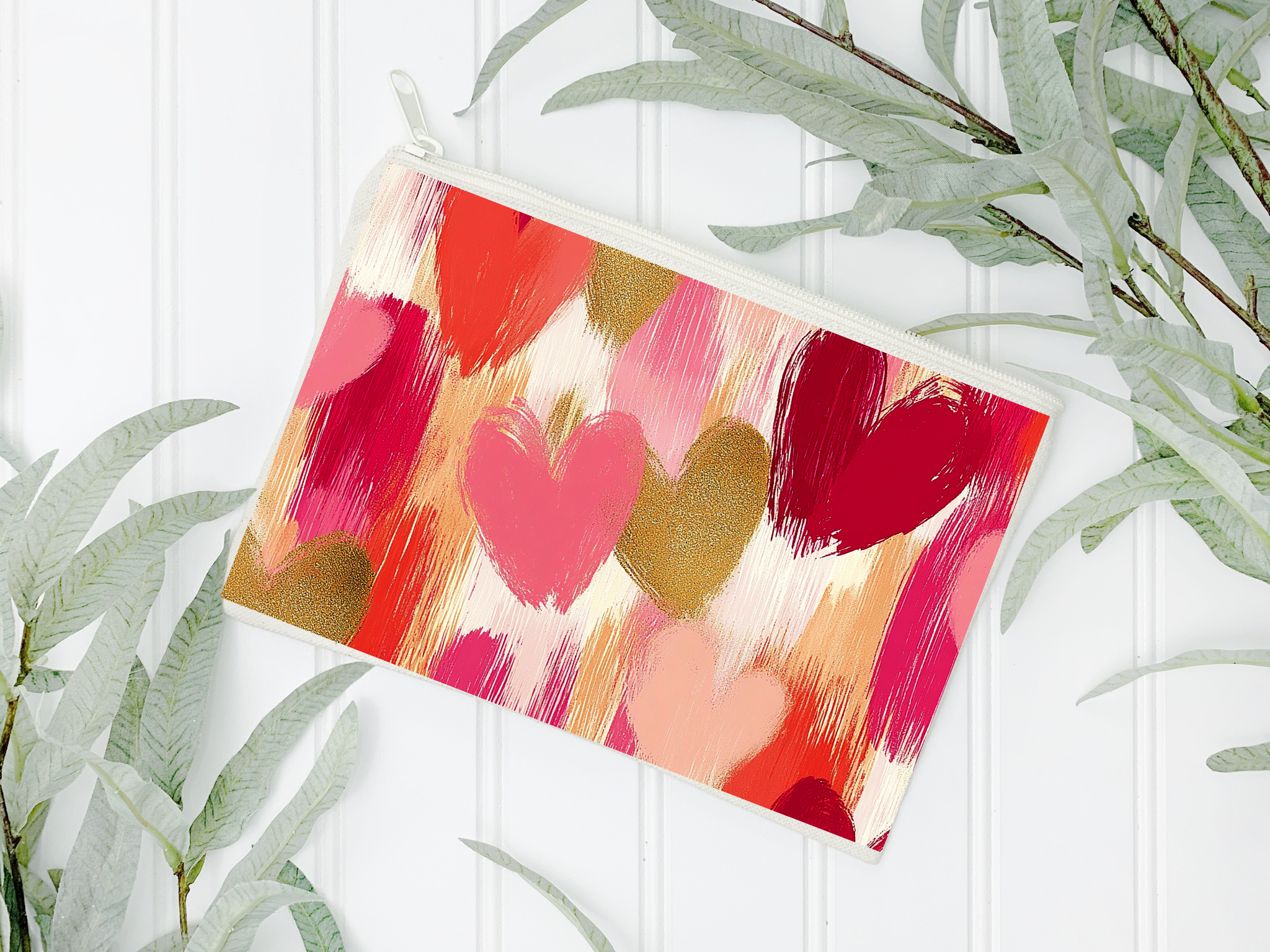 BLURRED HEARTS CANVAS MULTIPURPOSE BAG