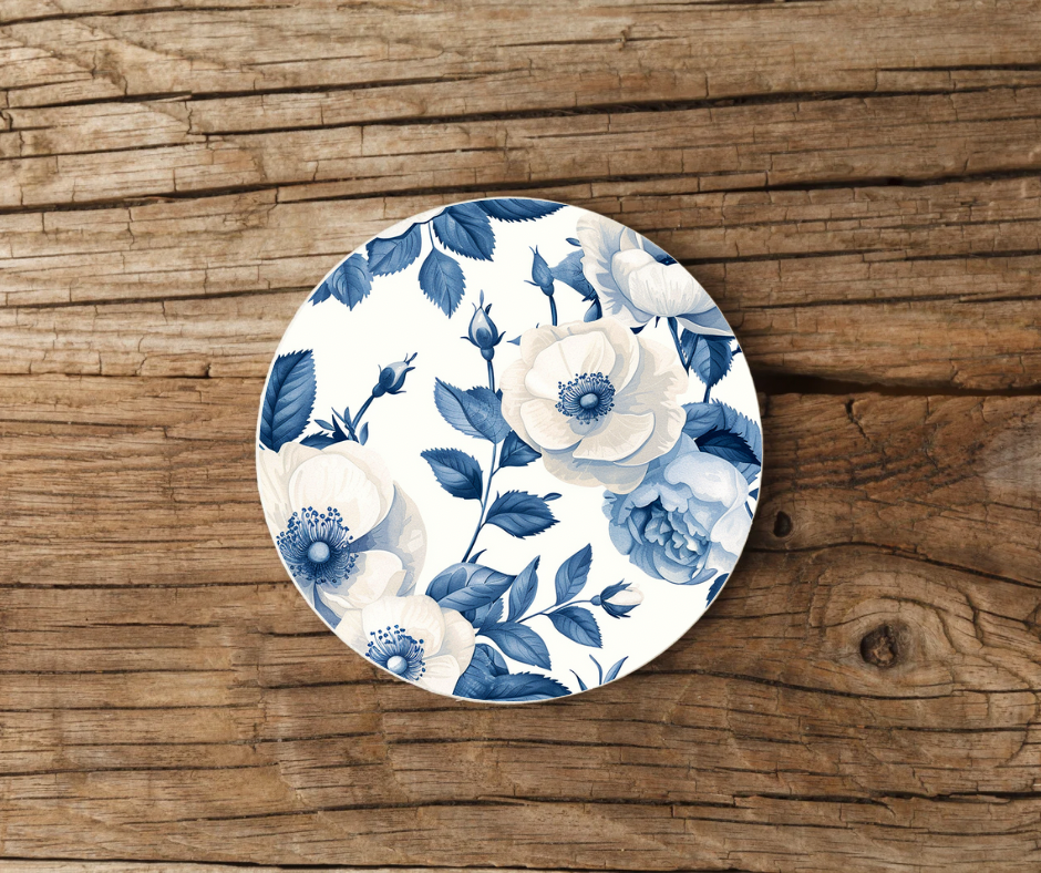 BONE CHINA INSPIRED FLOWER COASTER