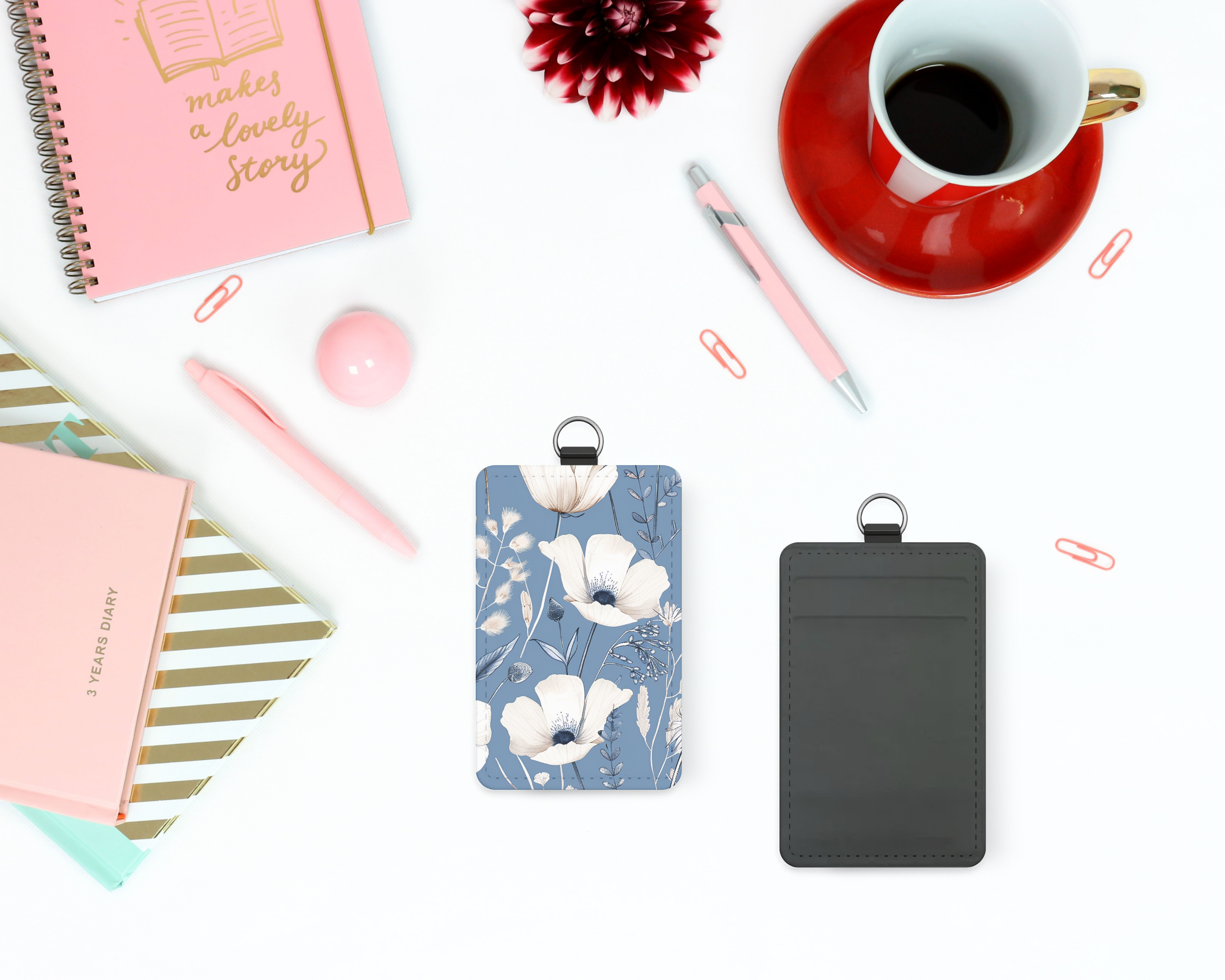 WHITE POPPY CARD WALLET