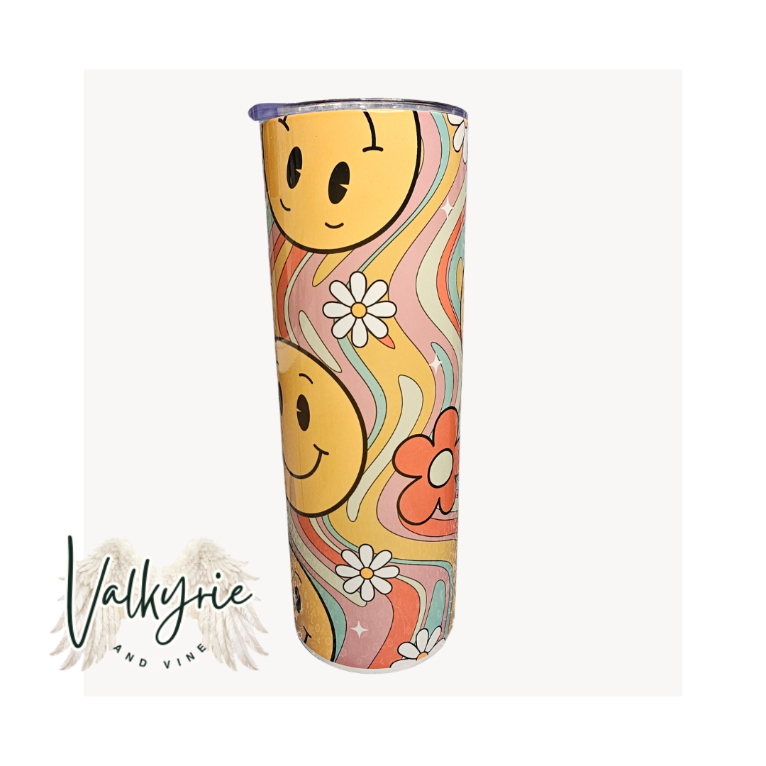 SMILEY RETRO STYLE TUMBLER