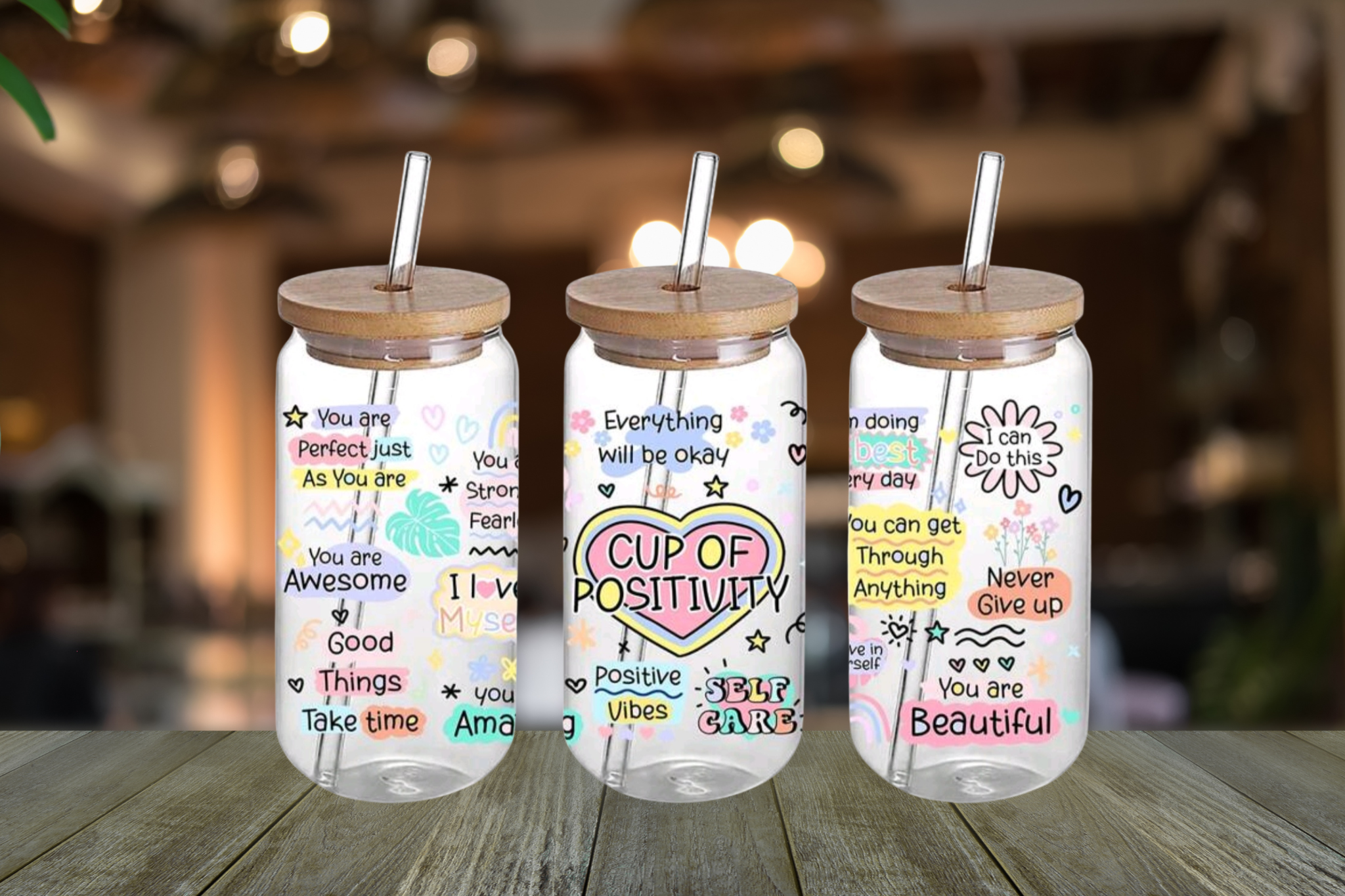 POSITIVITY GLASS LIBBEY CAN