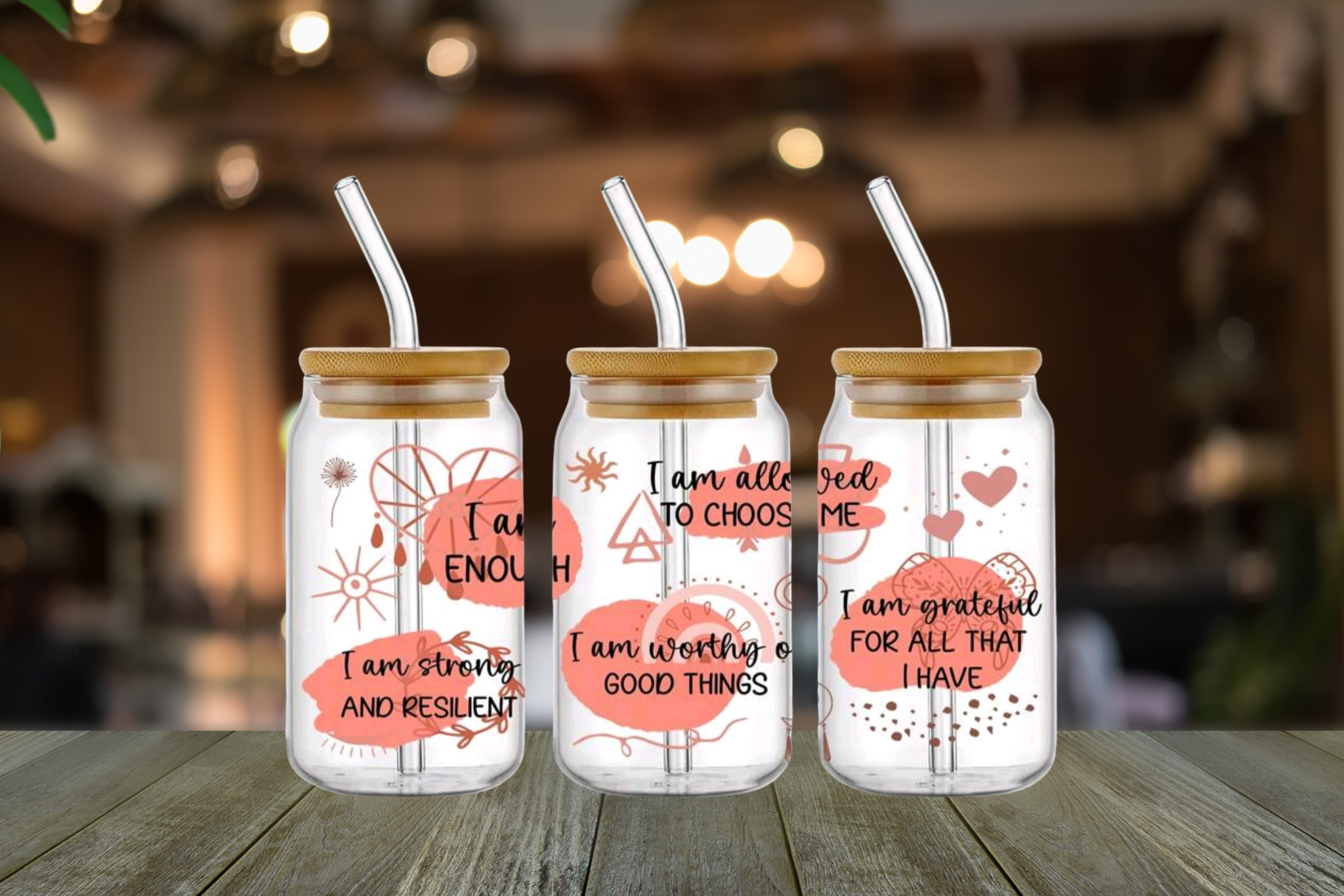 AFFIRMATIONS GLASS LIBBEY CAN