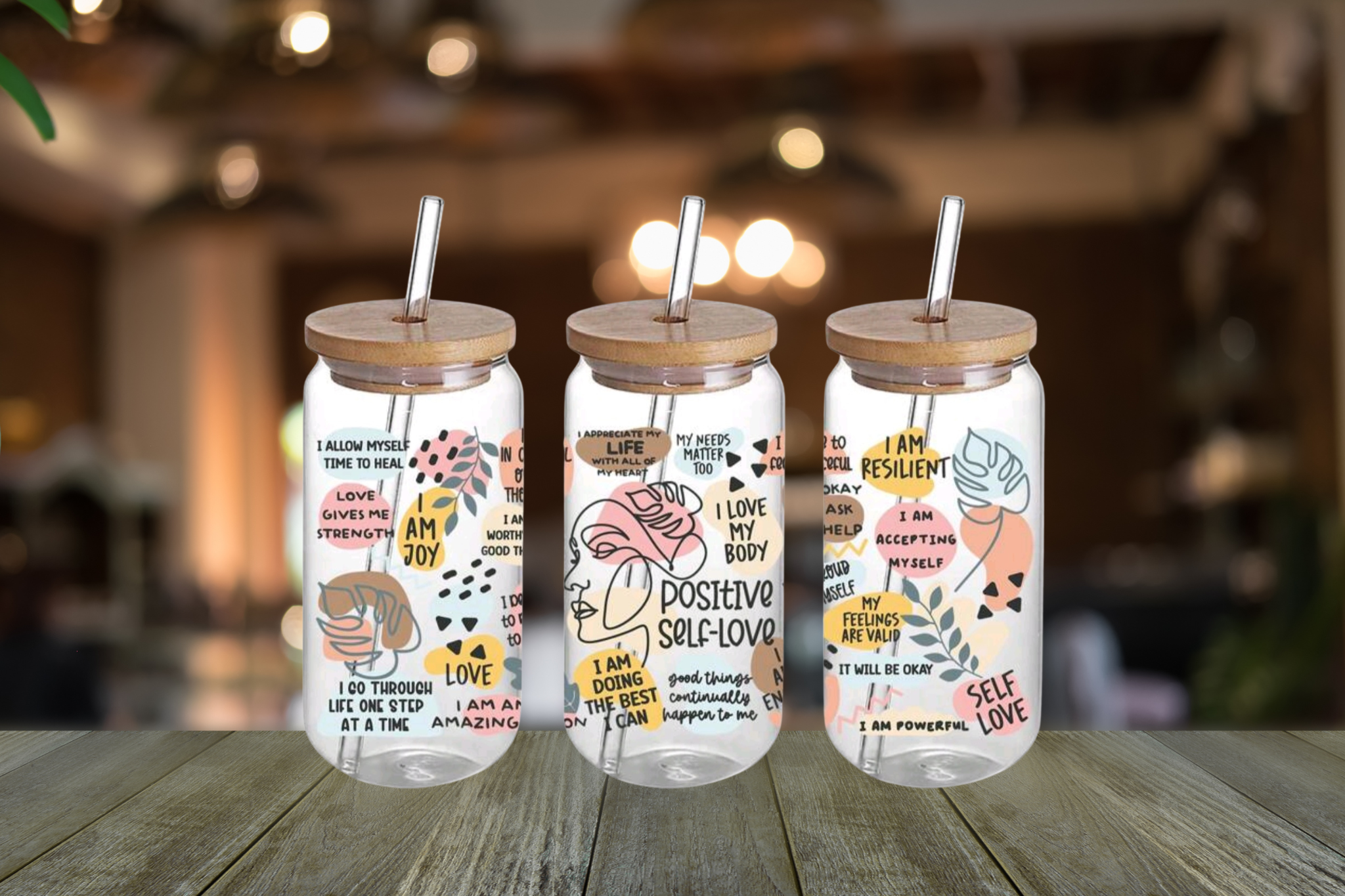 POSITIVE SELF LOVE GLASS LIBBEY CAN